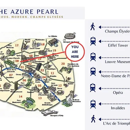 The Azure Pearl -spacious & Modern Apartment Paris