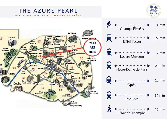 The Azure Pearl - Spacious & Modern - By Mon Petit Fare 아파트 파리